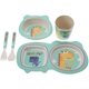 thumbnail image 1 of Juego de vajilla infantil, juego de 5 piezas de bambú, con platos, tazas, tenedores y cucharas., 1 of 5