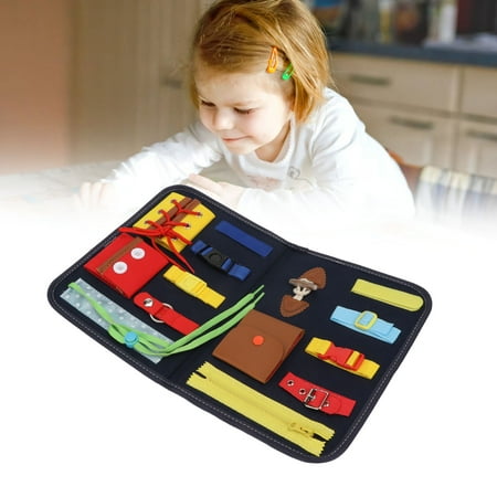 Pithfor Wooden Montessori Toys Busy Board For 1 2 3 4 Year Old, Baby Toddler Sensory Toys, For Fine Motor Skills, For Autism ADHD