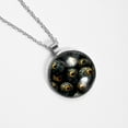 thumbnail image 4 of Eyeball Elegant Glass Circular Pendant Necklace Statement Jewelry, 4 of 5