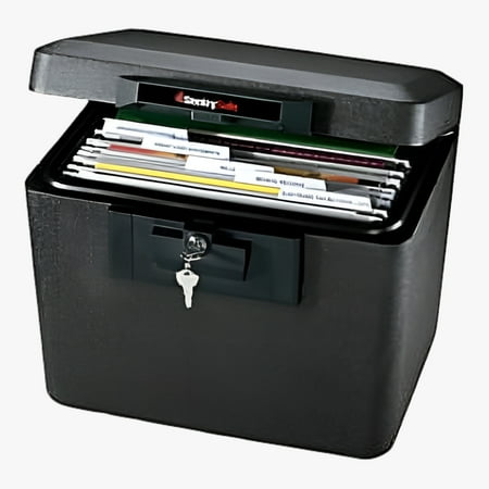 SentrySafe 1170 Fire-Resistant Box Safe with Key Lock  0.61 Cu. ft.  Black