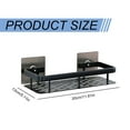 thumbnail image 3 of VGFVFSKGA Bathroom Storage Rack, Shower Organizer, Black Aluminum Rectangular Draining Rack for Home Hotel Bathroom Cosmetics, 3 of 8
