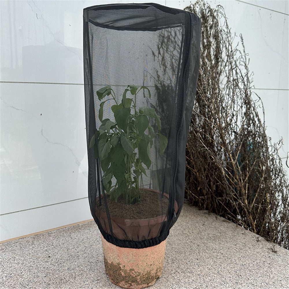 2 Pcs Fruit Tree Netting with Zipper, 25*50cm Insect & Bird Netting for Garden Protection, Ultra-Fine Mesh Garden Netting Pest Barrier, Bush Netting Cover（Only mesh cover）