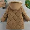 thumbnail image 4 of Kids Winter Coats Hooded Puffer Jacket Boys Brown Jacket Zip up Long Sleeve Waterproof Boys Thicken Jacket Boys Winter Jackets Size 6-7 Years, 4 of 4