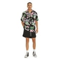 thumbnail image 5 of No Boundaries Men's Print Button Up Shirt with Short Sleeves, Sizes XS-3XL, 5 of 5