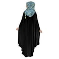 thumbnail image 4 of Bimba Solid Abaya With Hijab/Scarf Islamic Prayer Long Dress For Women Kimono Sleeves Dress, 4 of 9