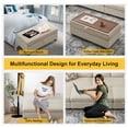 thumbnail image 2 of Pingliang Home Corduroy Sectional Sofa with 3 Ottomans, Modern Modular Sofa Couch with Storage Coffee Table Ottoman,4 Seat U-Shaped Couch Sofa for Living Room, Apartment, APT,Office,Studio,Beige, 2 of 9