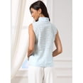 thumbnail image 3 of DARING DIVA Women's Eyelet Hollow Out Crochet Floral Embroidered Tank Top XS Light Blue, 3 of 6