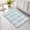 Blue, variant on Beige Palm Leaves Non Slip Bathroom Mat, Summer Tropical Leaf Botanical Absorbent Bath Mat Rubber Backed Quick Dry Doormat Fit Under Door for Bathtub Shower Sink Kitchen 16"x24"