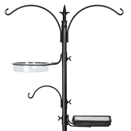 Best Choice Products Garden Deluxe Bird Feeding Station Kit Stand Multi Tier W/ Bird Bath, 82