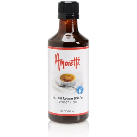 Amoretti - Natural Creme Brulee Extract Water Soluble 4 oz - Highly Concentrated & Perfect For Pastry  Savory  Brewing  and more  Preservative Free  Vegan  Kosher Pareve  Keto Friendly