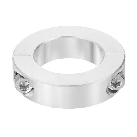 Uxcell Double Split Shaft Collar 1-3/8" Bore, Two-Piece Clamping Collar 2-1/4" OD, Clamp-On Set Screw Collars (2024 Aluminum)