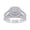 White Gold-Plated, variant on Double Halo Bridal Ring Set for Women 1.00 Carat Round Cut Lab Grown Diamond Split Shank Engagement Wedding Rings in 14K White Gold Plated 925 Sterling Silver Jewelry Size-6.5
