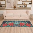 thumbnail image 2 of Yayeee Runner Rug for Bedroom 2'x6' Machine Washable Hallway Non Slip Mat, Christmas Poinsettia, 2 of 8