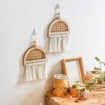 thumbnail image 4 of Decoración colgante de pared tejida de bambú hecha a mano con rústicas Diseño único para baño, Material Adorno írculo Sunnimix Colgar en la pared, 4 of 8