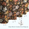 thumbnail image 6 of Pioneer Flower Floral Print Pattern Shower Curtain 36"x72", Bathroom Decorative Shower Curtain Set with 12 Hooks, Waterproof Washable, 6 of 6