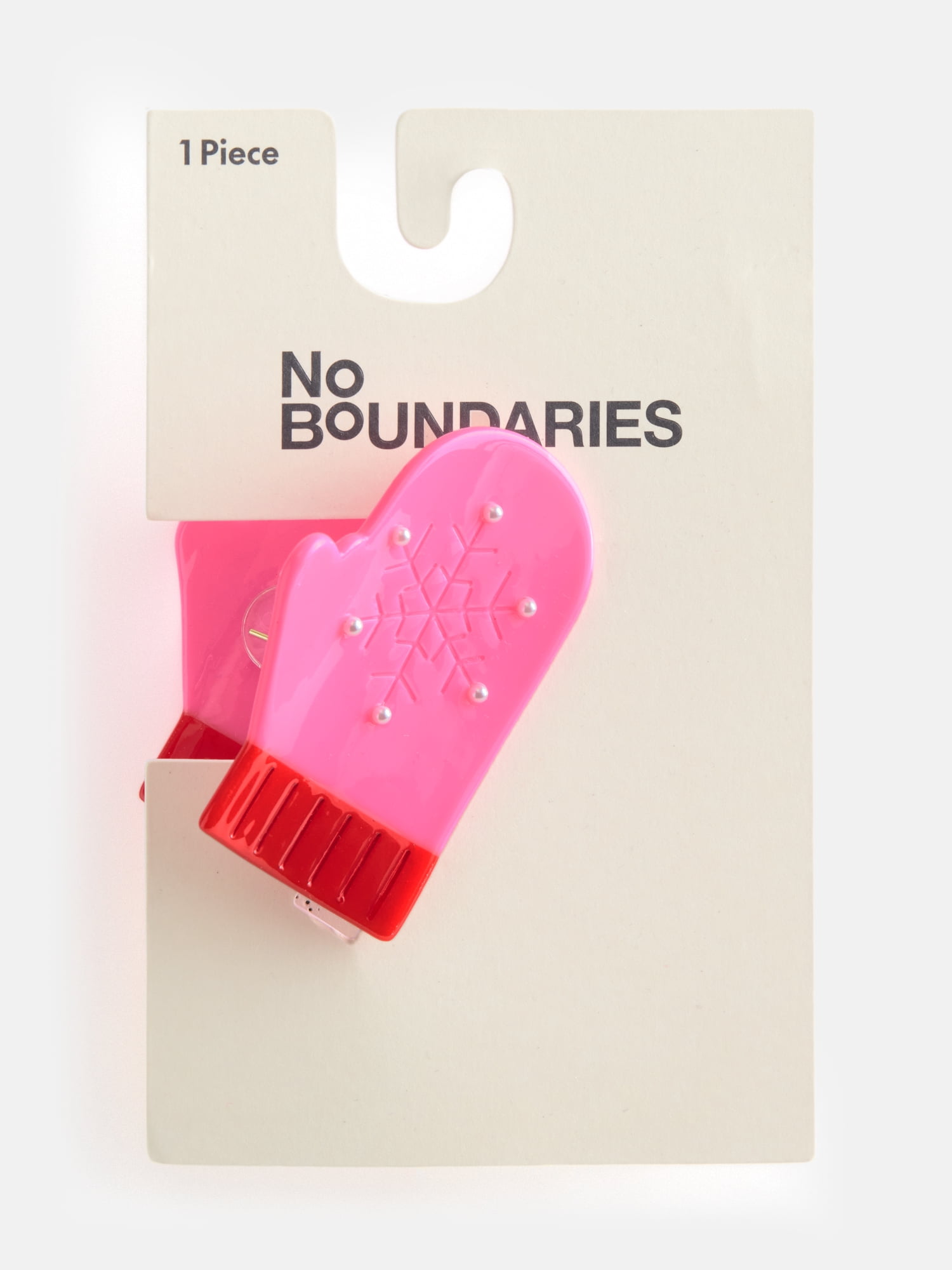 No Boundaries Women’s Mitten Claw Clip, Pink, One Size