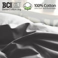thumbnail image 4 of Topllen All Season Down Comforter Lightweight Duvet Insert, 100% Cotton Cover, Grey, King Size, 4 of 7