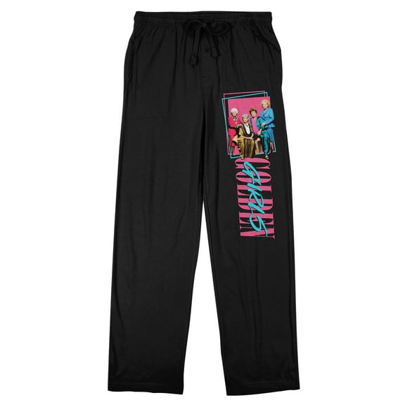 Golden Girls Miami Golden Girls Men's Black Sleep Pajama Pants-Medium