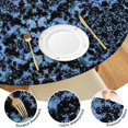 thumbnail image 4 of 44Inch Boho Tablecloth with Large Floral Print, Round Elastic Fitted Cover for 38"-42" Tables, Stain Resistant for Patio, 4 of 7