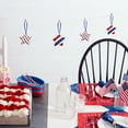 thumbnail image 5 of JoyMoreHome 12 Pcs 4th of July Patriotic Hanging Star Ornament Stars Independence Day Hanging Ornament Glitter Mini USA Flag Star Decorations for Memorial Day Veterans Supplies, 5 of 6