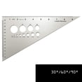 thumbnail image 4 of Triángulo de Precisión Alumicolor Ludwig Azul 30-60-90 Grados 25 cm, 4 of 6