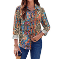 thumbnail image 2 of Fantaslook Womens Button Down Shirts Boho Floral Printed Long Sleeve Blouses Business Work Shirt Dressy Casual Loose Tops, 2 of 10