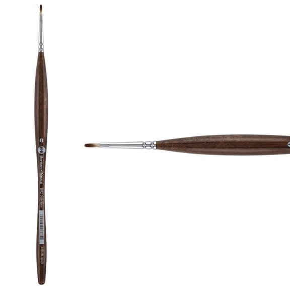 Borciani e Bonazzi Unico Synthetic Mongoose Artist Paint Brush - Series 802 Filbert - Size #0 - Watercolors, Oil & Acrylic Paint - Handcrafted in Italy, Anti-Roll Design, Ergonomic Medium Handle