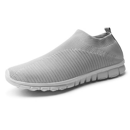 

mesh knit sock shoes men sneakers slip-on breathable solid casual sneakers footwear man shoes platform vulcanzied