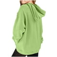thumbnail image 6 of Hjtefg Girls Raglan Sleeve Hoodie, Long Sleeve Winter Warm Pullover with Athletic Cut, Soft Cozy Outerwear for Kids, Comfortable Casual Top,Color: Green Size: 9-10 Years, 6 of 6