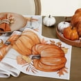 thumbnail image 5 of Fall Table Runner - 13 X 36 Inch - Orange Pumpkin Leaves Thanksgiving Autumn Kitchen Dining Table Decor, Farmhouse Style Home Decoration for Dining, Party, Holiday, 5 of 6