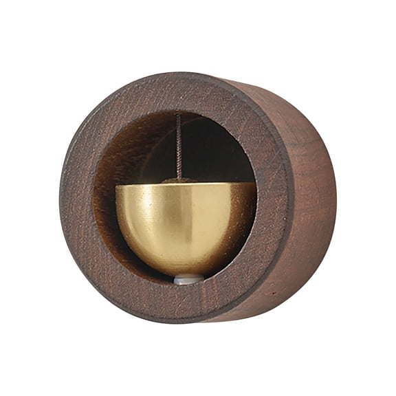 Shopkeepers Bell for Door Opening, Magnetic Wood Doorbell with Brass for Entrance, Wall, Store, Wardrobe, Fridge F