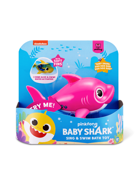 Robo Alive Junior Baby Shark Battery-Powered Sing and Swim Bath Toy by ZURU Mom