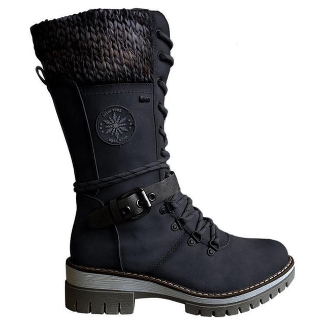 Zapatos De Invierno Para Mujer, Botas, Botines, Botas Impermeables Para Exteriores, Botas De Media Pantorrilla, Botas De Punta Redonda De Tacón Bajo, Botas De Punta Redonda Para Mujer Speravity AP006543-15
