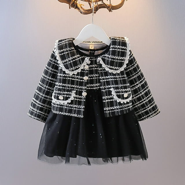 LOVZFMLL Robe de Fête d'Anniversaire pour Filles, Couleur Unie, Broderie de Feuilles, Filet, Nœud Papillon, Robes pour Enfants