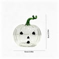 thumbnail image 3 of Halloween Pumpkin Glass Cup, Beverage Serving with Lid, Glass, for Party Tables and Home Bars, Pumpkin-Face Shaped Glass Design, Lidded Tumbler, 3 of 6