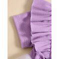 thumbnail image 6 of Infant Baby Girls Romper Dress Flower Embroidery Tulle Patchwork Short Sleeve Round Neck Ruffled Jumpsuit with Bow Headband, 6 of 9