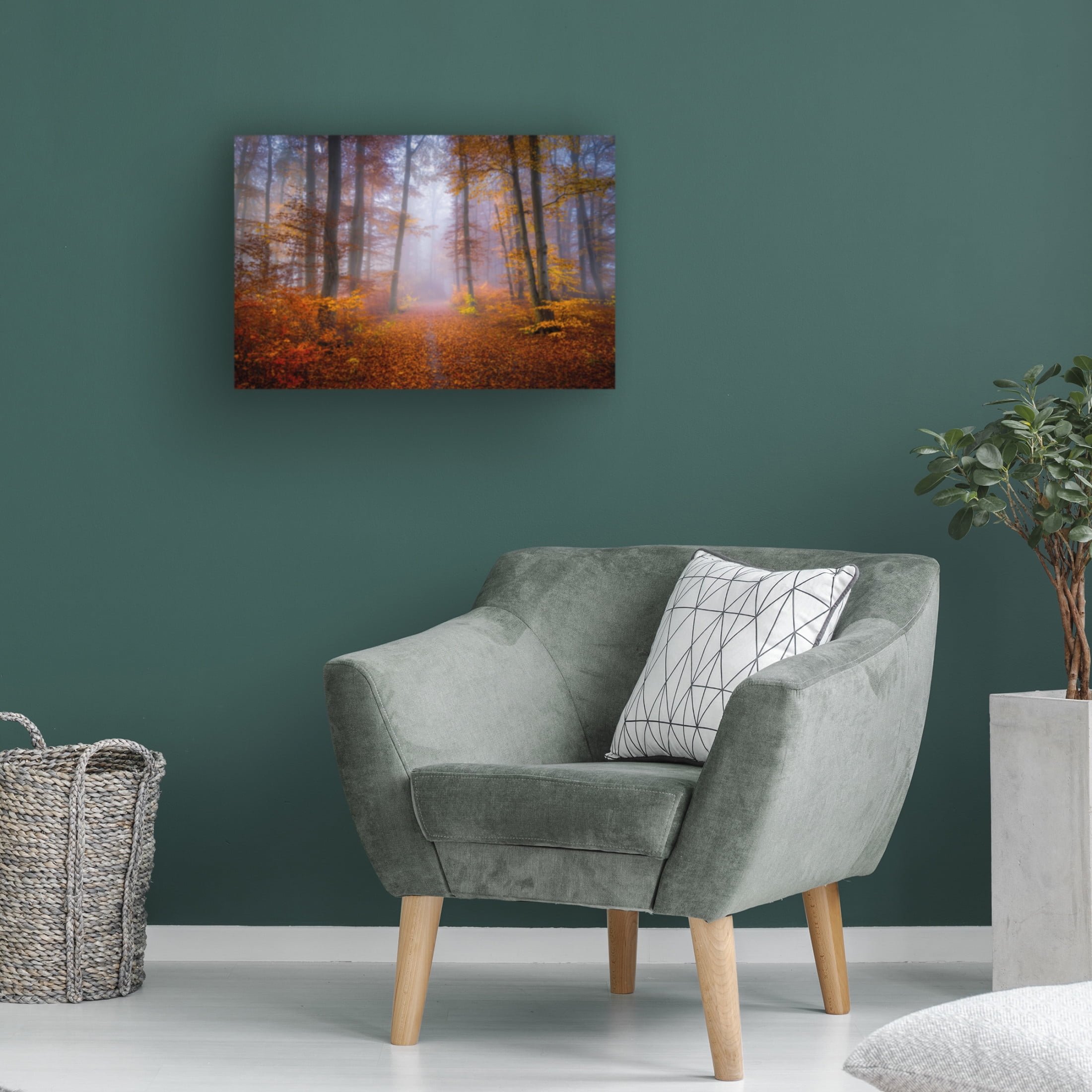 Canvas Wall Art - Norbert Maier 'October Trail' Wall Art for Living Room, Bedroom, or Office Décor by Trademark Fine Art - 19 x 12 Inches