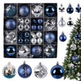 thumbnail image 2 of Adornos de bolas para árbol de Navidad, 44 unidades, juego de decoración de bolas navideñas irrompibles, diseño retro con grietas, bolas para árbol de Navidad, 2 of 5