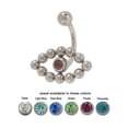 thumbnail image 1 of Unique Design Surgical Steel Jeweled Belly Ring, 1 of 6
