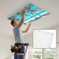 thumbnail image 4 of Ocean Beach Magnetic Fluorescent Light Covers for Ceiling Lights 2x4 Feet, Summer Coconut Coastal Sea Landscape Office Classroom Kitchen Drop Ceiling Light Covers Lighting Filters Shade Panel 4 Packs, 4 of 9