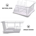 thumbnail image 3 of RENACLIPY White Kitchen Dish Drying Rack with Storage Organizer and Quick Drainage Design, 3 of 8