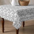 thumbnail image 4 of White Black Striped Table Cloth Waterproof Tablecloths, Abstract Modern Art Irregular Stripe Tablecloth Dining Table Cover for Kitchen Party Tabletop Outdoor, Square Tablecloth 60x60 Inch, 4 of 9