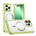 thumbnail image 2 of Magnetic Clear Case For iPhone 15 Plus Compatible with MagSafe, Shockproof Hybrid Protective Cover, Anti-Yellow Transparent Back, Soft Bumper Four Corner Drop Protection Phone Case,Green, 2 of 8