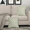 thumbnail image 5 of Sage Green Floral Pillow Covers 18x18 Inch Set of 2, Vintage Flower Block Print Pattern Decorative Throw Pillowcases Outdoor Farmhouse Cushion Covers Spring Summer Rustic Sofa Couch Bed Decor, 5 of 7