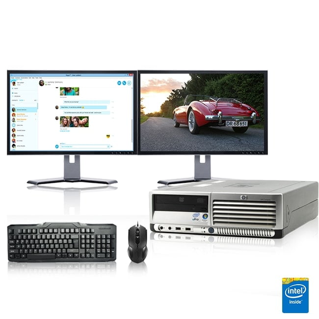 Tien Voorbijganger cap Restored - HP DC Desktop Computer 2.4 GHz Core 2 Duo Tower PC, 2GB, 80GB HDD, Windows 7 x64, 17" Dual Monitor , USB Mouse & Keyboard (Refurbished) - Walmart.com Tien Voorbijganger cap Restored - HP DC Desktop Computer 2.4 GHz Core 2 Duo Tower PC, 2GB, 80GB HDD, Windows 7 x64, 17" Dual Monitor , USB Mouse & Keyboard (Refurbished) - Walmart.com