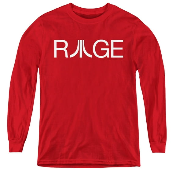 Atari Rage Youth Long Sleeve T-Shirt Tee Red