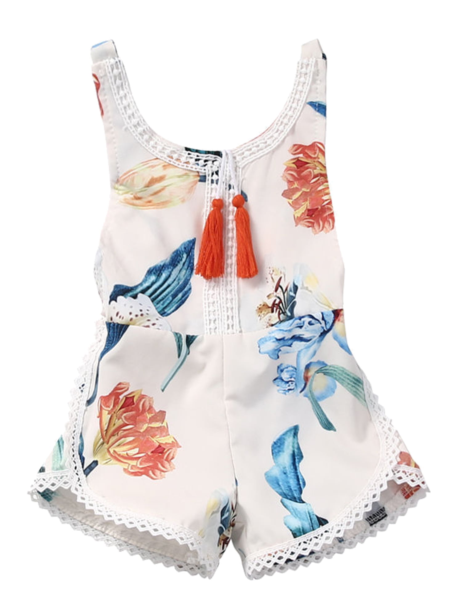 US Newborn Baby Girl Floral Romper Bodysuit Jumpsuit Outfits Sunsuit Clothes Set 