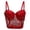Red, variant on Women's Bustier Bra Corset Top with Underwired Bra Sequin Floral Spaghetti Straps Sleeveless Sweetheart Neckline Hook Eye Back Closure Mesh Cropped Top for Summer 40