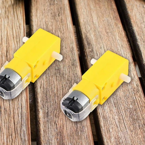 MLINS  2 Pcs Geared Motor for Robotic Body Electric Rc Car Spare Parts Yellow