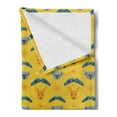 thumbnail image 2 of Kangaroo Soft Flannel Fleece Throw Blanket, Australian Aboriginal Pattern Boomerang and Koala Bear Animal, Cozy Plush for Indoor and Outdoor Use, 60" x 80", Multicolor, by Ambesonne, 2 of 5